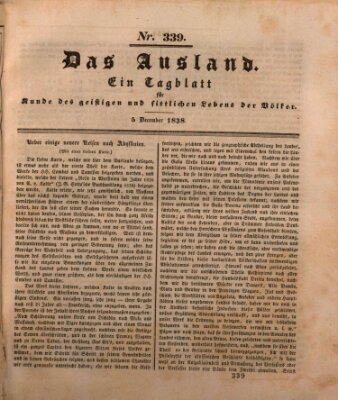 Das Ausland Mittwoch 5. Dezember 1838