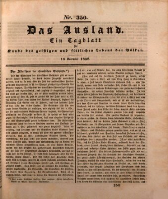 Das Ausland Sonntag 16. Dezember 1838