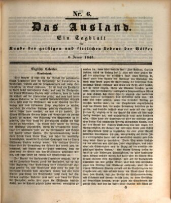 Das Ausland Montag 6. Januar 1845