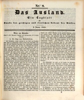 Das Ausland Mittwoch 8. Januar 1845