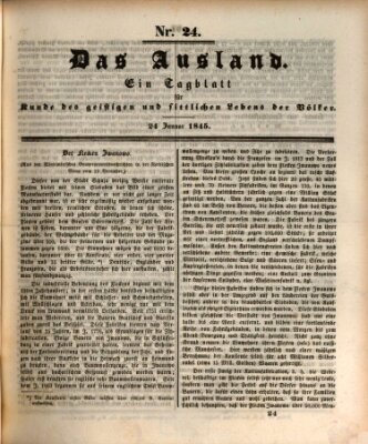 Das Ausland Freitag 24. Januar 1845