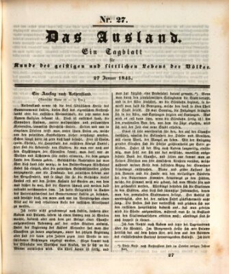 Das Ausland Montag 27. Januar 1845