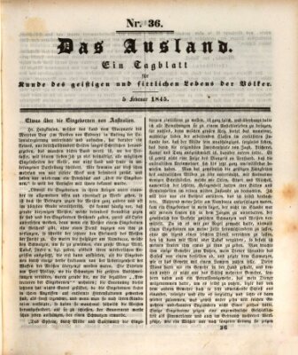 Das Ausland Mittwoch 5. Februar 1845