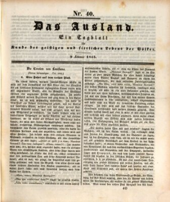 Das Ausland Sonntag 9. Februar 1845