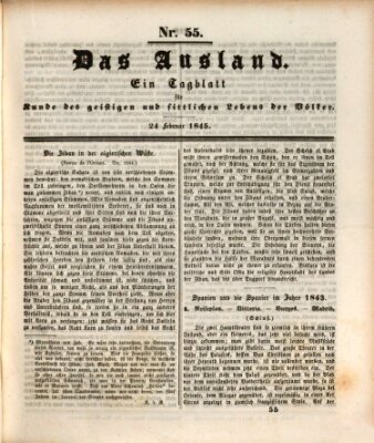 Das Ausland Montag 24. Februar 1845