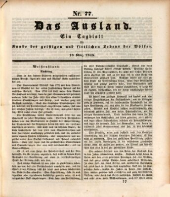 Das Ausland Dienstag 18. März 1845