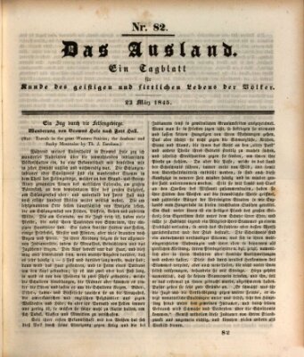 Das Ausland Sonntag 23. März 1845