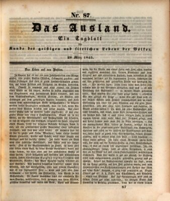 Das Ausland Freitag 28. März 1845