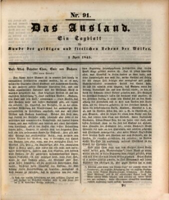 Das Ausland Dienstag 1. April 1845