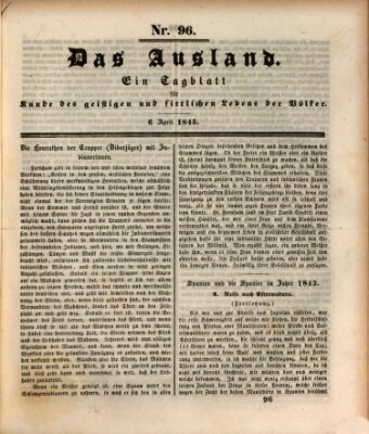 Das Ausland Sonntag 6. April 1845