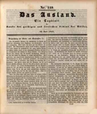 Das Ausland Dienstag 29. April 1845