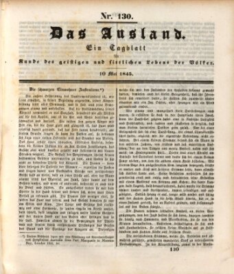 Das Ausland Samstag 10. Mai 1845