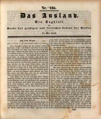 Das Ausland Donnerstag 15. Mai 1845