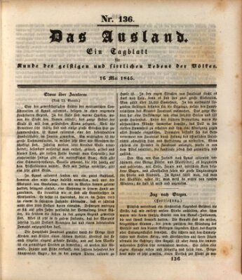 Das Ausland Freitag 16. Mai 1845