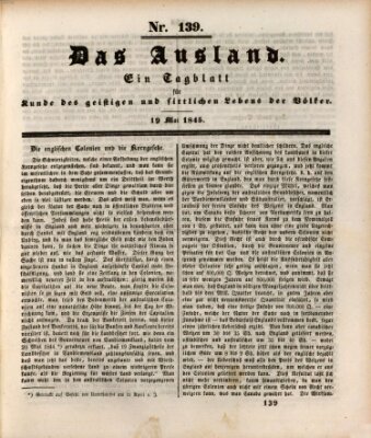 Das Ausland Montag 19. Mai 1845