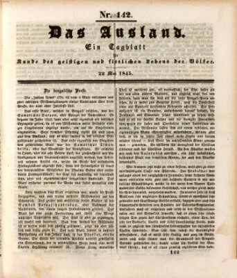 Das Ausland Donnerstag 22. Mai 1845