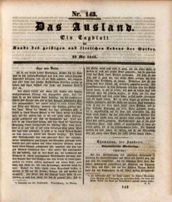 Das Ausland Freitag 23. Mai 1845