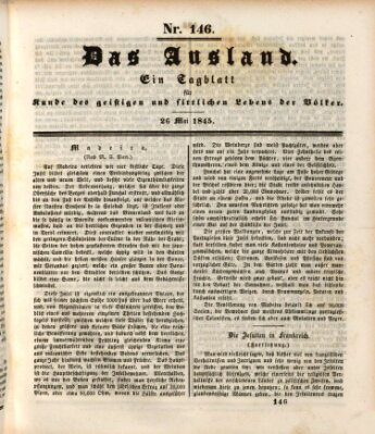 Das Ausland Montag 26. Mai 1845