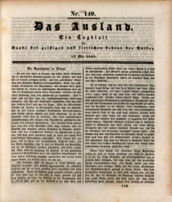 Das Ausland Donnerstag 29. Mai 1845