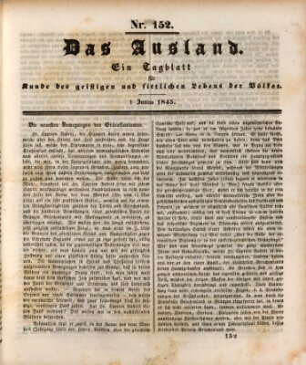 Das Ausland Sonntag 1. Juni 1845