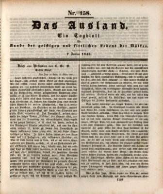 Das Ausland Samstag 7. Juni 1845