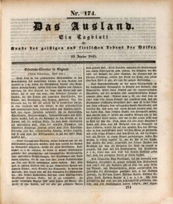 Das Ausland Montag 23. Juni 1845