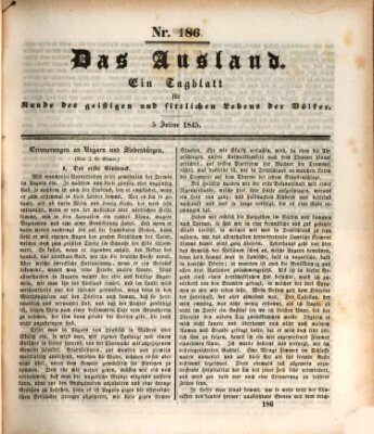 Das Ausland Samstag 5. Juli 1845