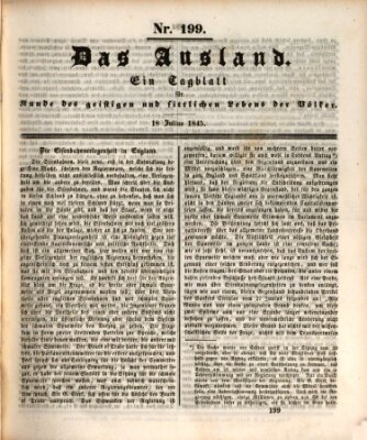 Das Ausland Freitag 18. Juli 1845