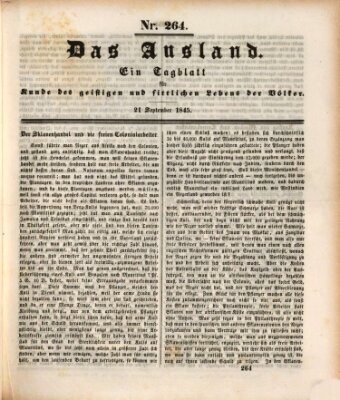 Das Ausland Sonntag 21. September 1845