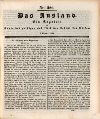 Das Ausland Dienstag 7. Oktober 1845