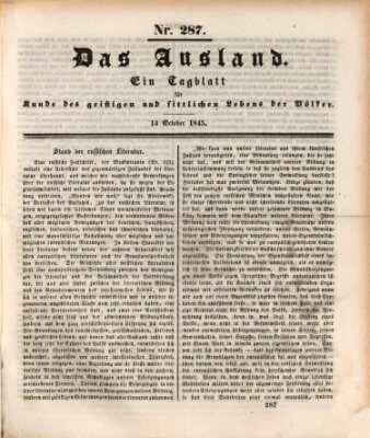 Das Ausland Dienstag 14. Oktober 1845