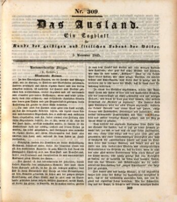 Das Ausland Mittwoch 5. November 1845