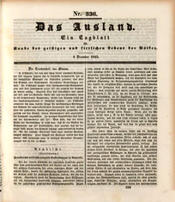 Das Ausland Dienstag 2. Dezember 1845