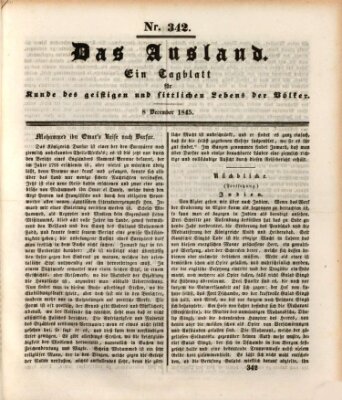 Das Ausland Montag 8. Dezember 1845