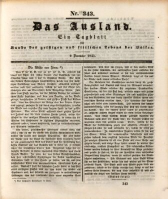 Das Ausland Dienstag 9. Dezember 1845