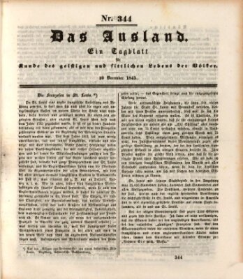 Das Ausland Mittwoch 10. Dezember 1845