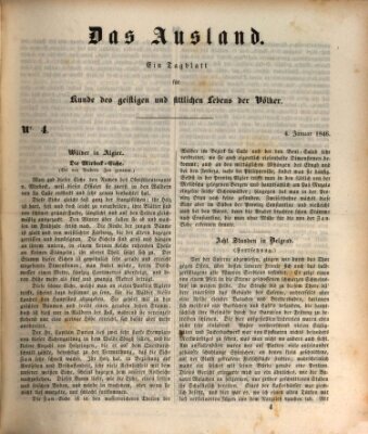 Das Ausland Sonntag 4. Januar 1846