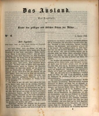 Das Ausland Dienstag 6. Januar 1846