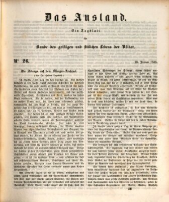 Das Ausland Montag 26. Januar 1846