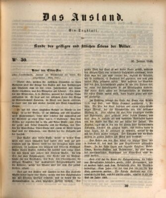 Das Ausland Freitag 30. Januar 1846