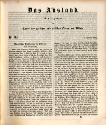 Das Ausland Dienstag 3. Februar 1846