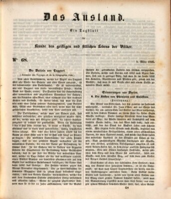 Das Ausland Montag 9. März 1846