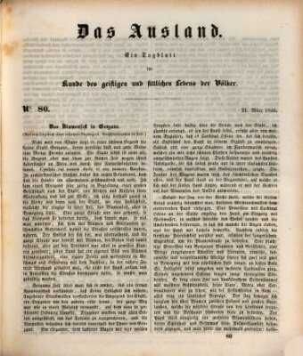 Das Ausland Samstag 21. März 1846