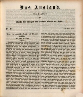 Das Ausland Samstag 28. März 1846