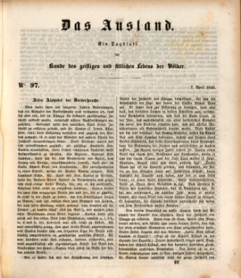 Das Ausland Dienstag 7. April 1846