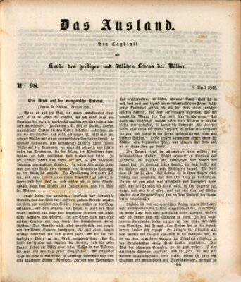 Das Ausland Mittwoch 8. April 1846