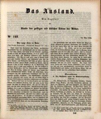 Das Ausland Freitag 22. Mai 1846