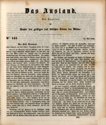 Das Ausland Sonntag 24. Mai 1846