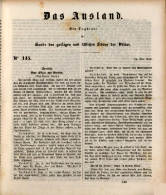 Das Ausland Montag 25. Mai 1846