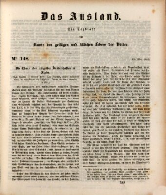 Das Ausland Donnerstag 28. Mai 1846